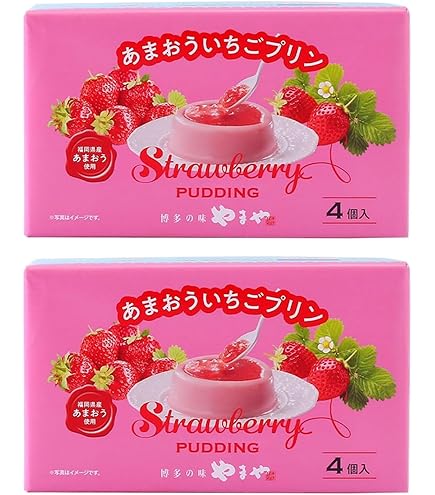 6個入り 【デニム5】あまおういちごのプリン プリン 320g(80g×4 あまおういちごプリン やまやコミュニケーションズ 菓子